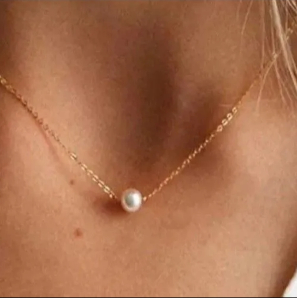 RAMLA Pearl Necklace 14KGP $45